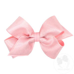 Mirror Dot & Grosgrain Overlay Hair Bow