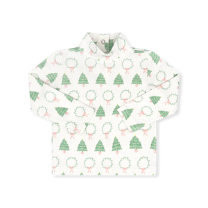 Oh Christmas Tree Turtleneck - Pink and green