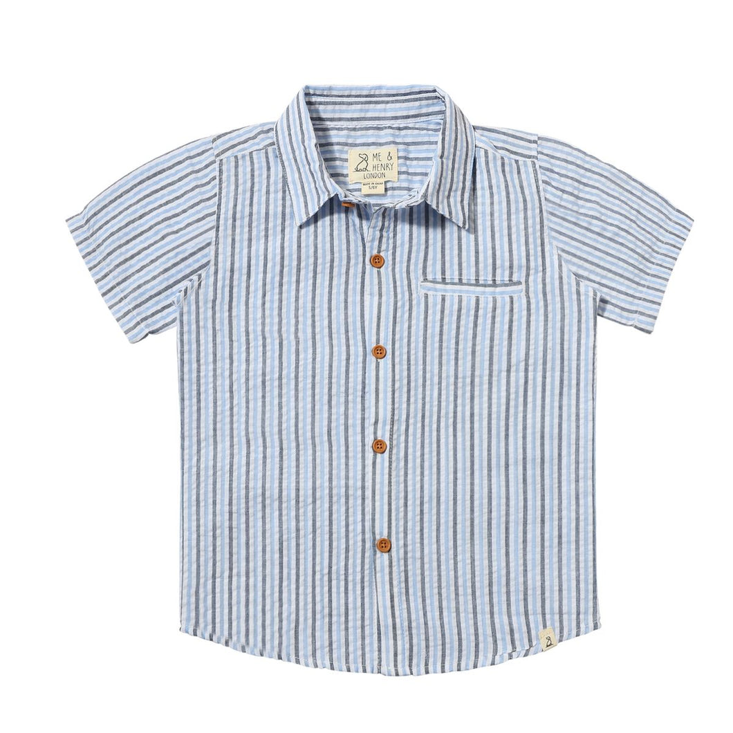 Newport Woven Shirt- Blue Striped