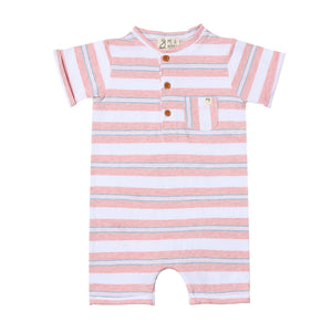 CAMBORNE Henley Romper- Multi Stripe