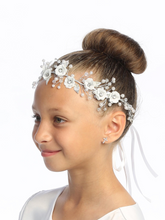 Load image into Gallery viewer, Floral Hair Vine w/ Rhinestones &amp; Pearl Accents
