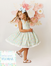 Load image into Gallery viewer, Spring Ditsy Floral Eyelet Prim Dress
