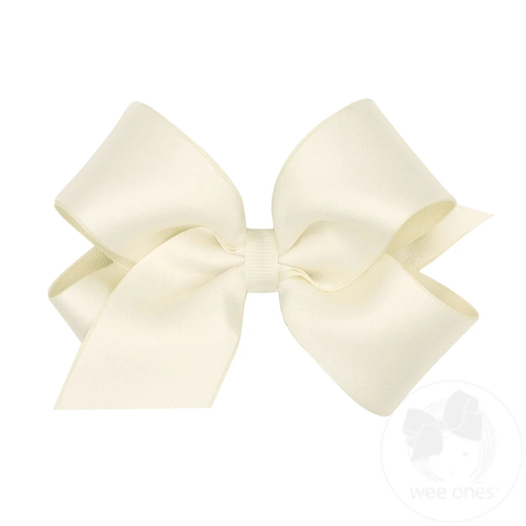 Satin w/ Grosgrain Underlay Bow