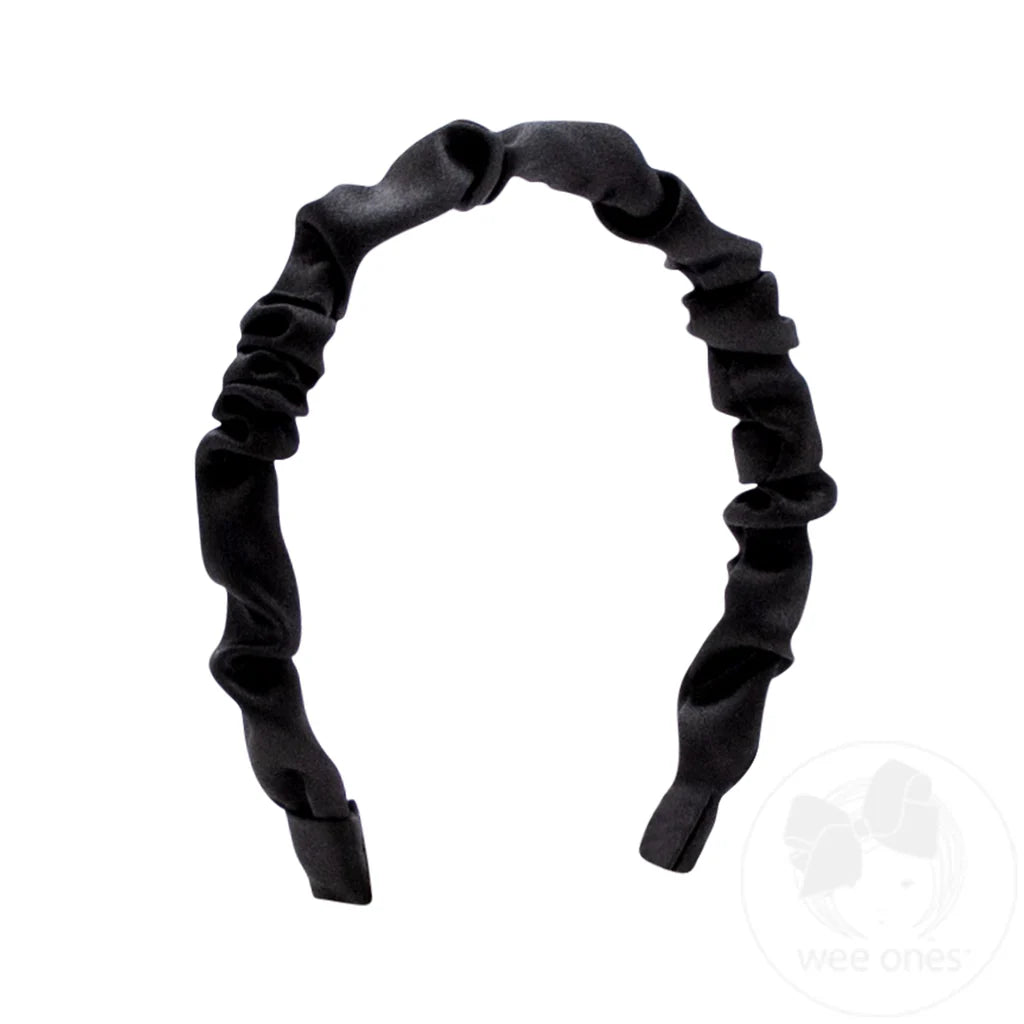 Ruffle Satin Headband
