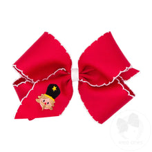 Load image into Gallery viewer, Moonstitch Hair Bow KING- Embr Xmas
