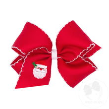 Load image into Gallery viewer, Moonstitch Hair Bow KING- Embr Xmas
