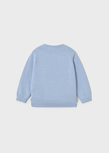 Basic Cotton Sweater- Light Blue