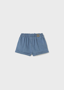 Basic Shorts w/ Bow- Light Blue