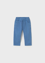 Load image into Gallery viewer, Straight-Leg Twill Pants- Capri Blue
