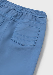 Straight-Leg Twill Pants- Capri Blue