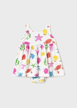 Load image into Gallery viewer, Ocean Printed Dress w/ Bloomers- Fuchsia
