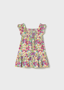 Flower Garden Printed Dress- Agate