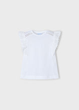 Load image into Gallery viewer, Crochet Details T-Shirt SS- White
