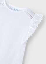 Load image into Gallery viewer, Crochet Details T-Shirt SS- White
