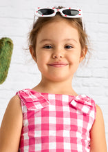 Load image into Gallery viewer, Sleeveless Peplum Top- Peony Gingham
