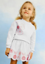 Load image into Gallery viewer, Floral Embroidered Skirt- Bone
