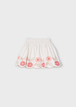 Load image into Gallery viewer, Floral Embroidered Skirt- Bone
