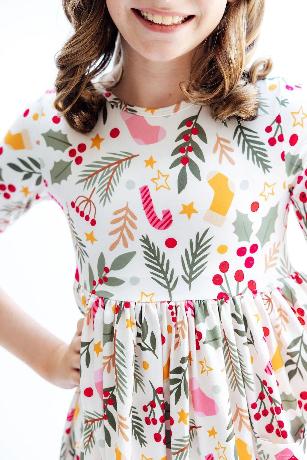 Holly Jolly Christmas Pocket Twirl Dress