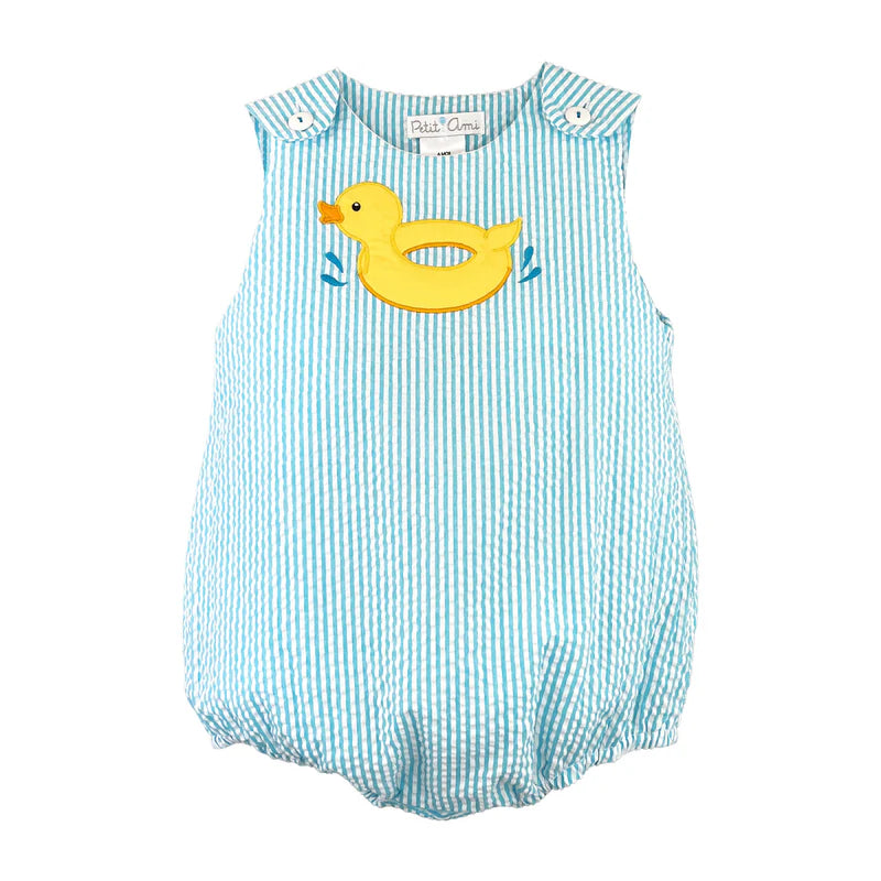 Duck Floaty Bubble- Blue Stripe