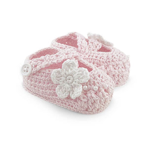 Delicate Flower Crochet Bootie