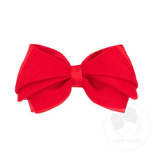 Load image into Gallery viewer, Pleated Organza Grosgrain Underlay Bow
