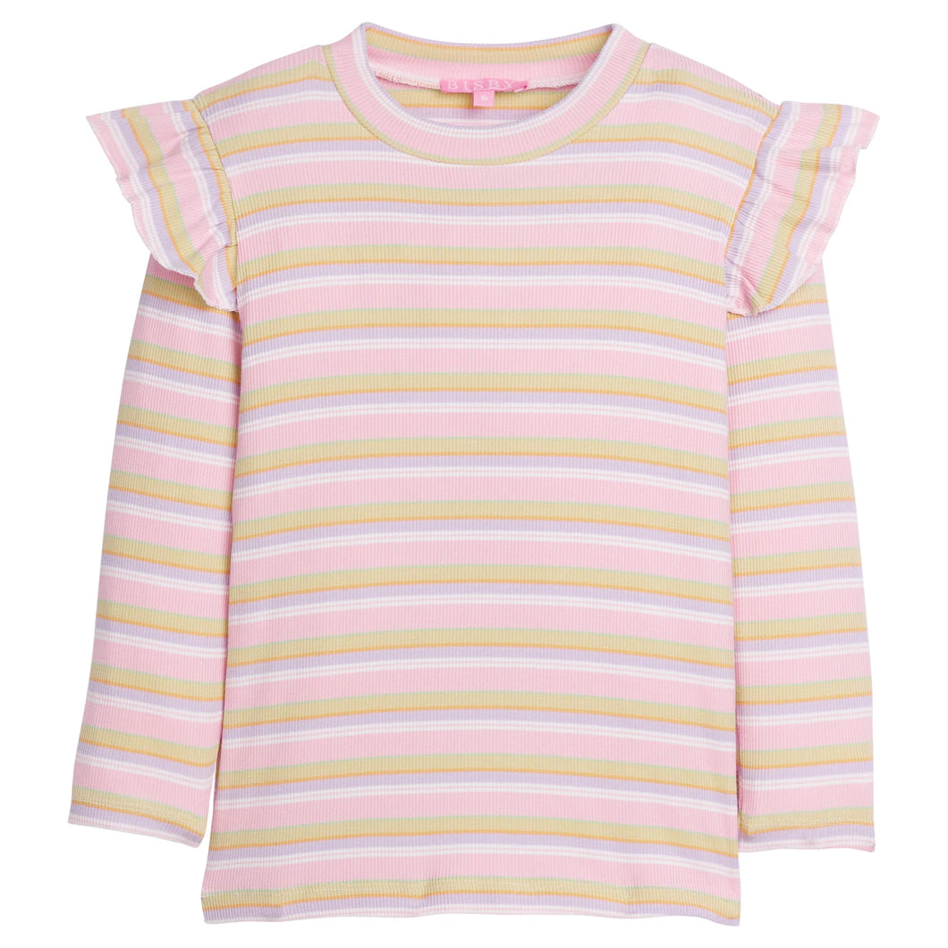 Sadie Top - Pastel Stripe