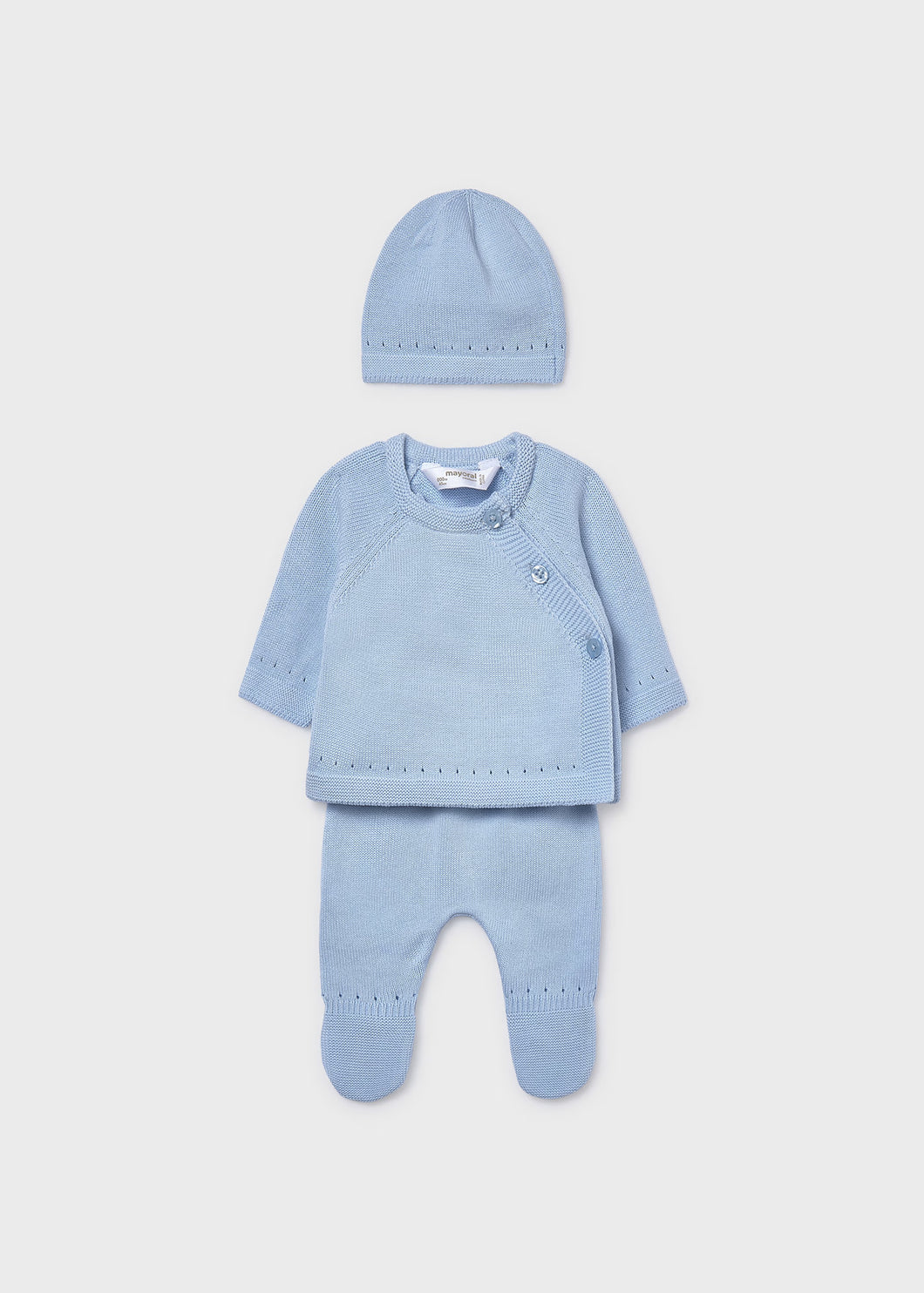 Tricot Knit Gift Set- Sky Blue