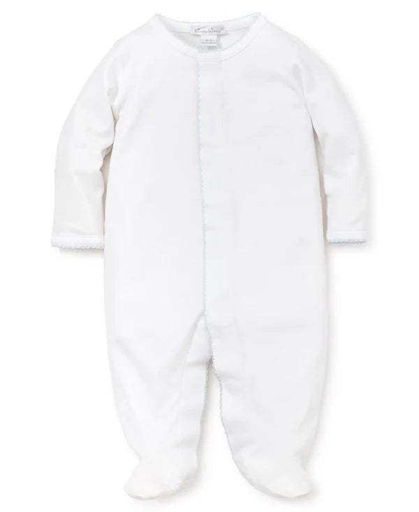 Basics Footie - White/Blue