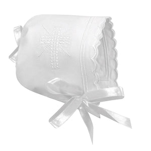 Cross Bonnet w/ Scallop Edge