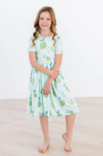 Load image into Gallery viewer, Key Lime Pocket Twirl Dress
