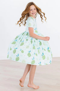 Key Lime Pocket Twirl Dress