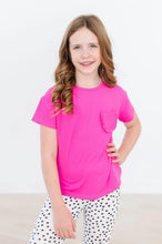 Load image into Gallery viewer, Hot Pink Ruffle Pocket Tee
