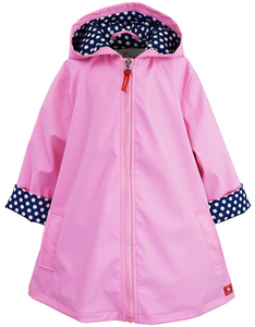 Girls A-Line Raincoat- Parfait Pink