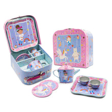 Load image into Gallery viewer, Rainbow Fairy 7pc Tin Tea Set
