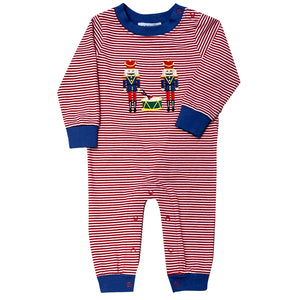 Nutcracker Romper- Red Stripe