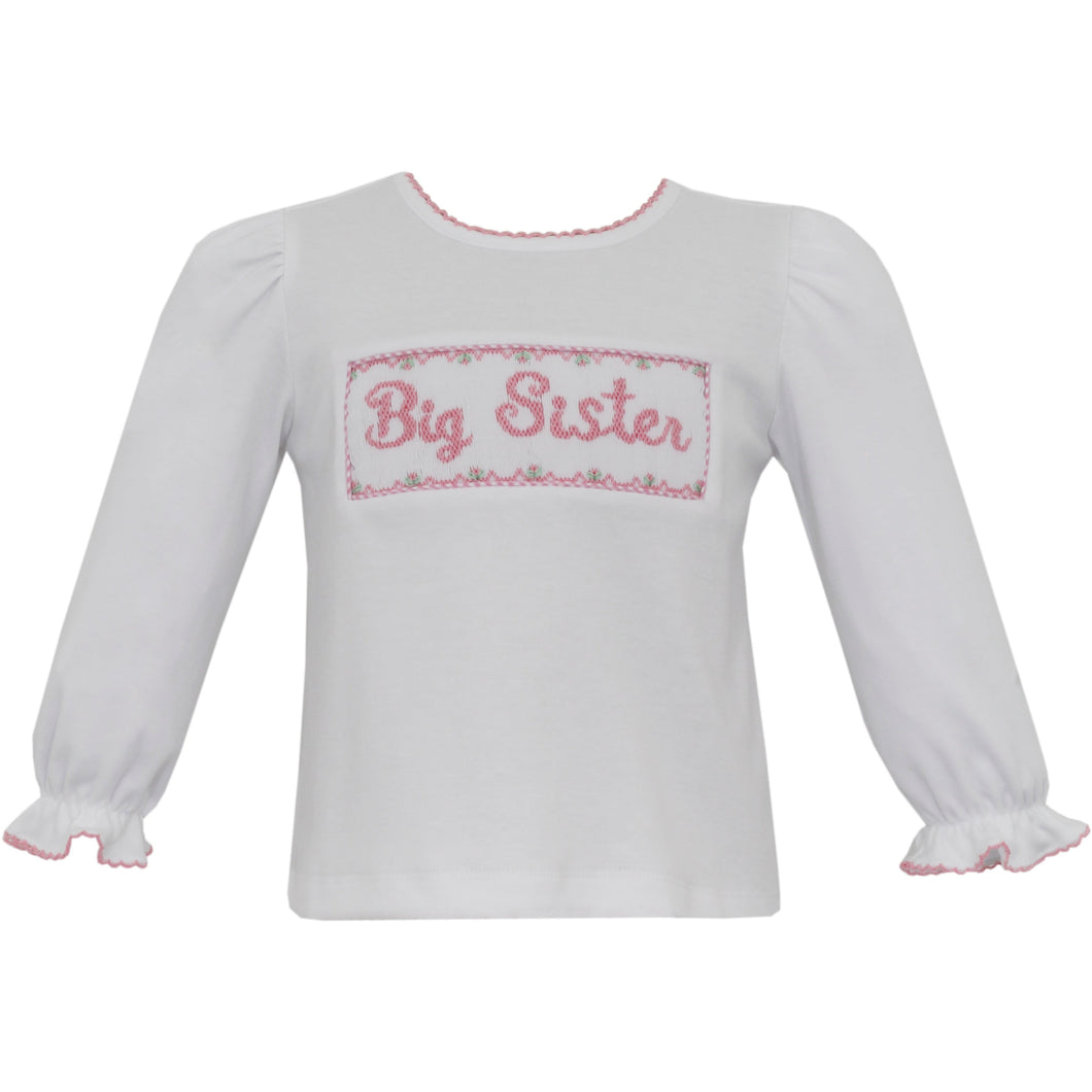 Big Sister Smocked Long Sleeve Shirt