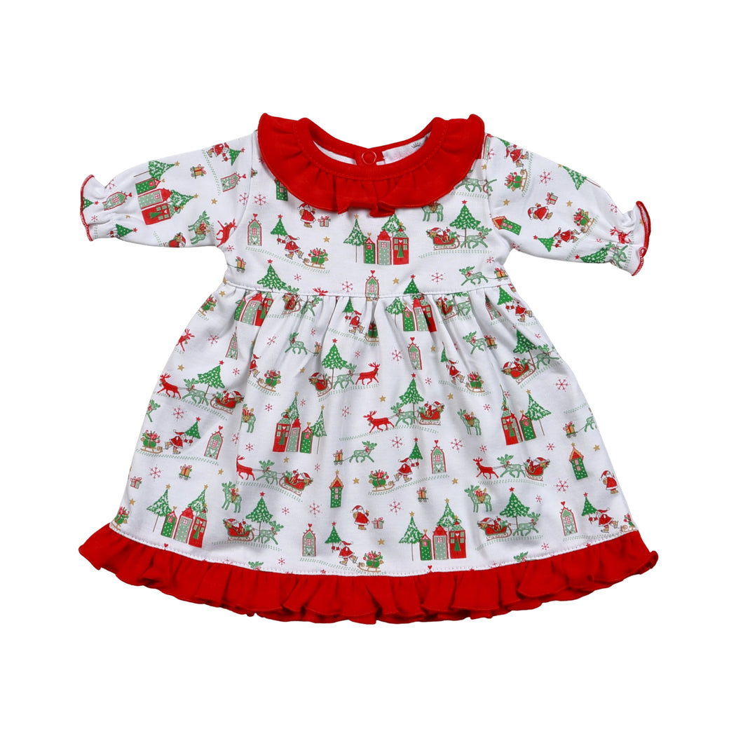 Santa is Coming to Town Pima Doll Morning Gown