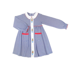 Topiary Dress- Royal Blue Stripe