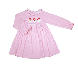 Santa Dress- Pink Stripe