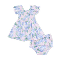 Load image into Gallery viewer, Hydrangeas Smocked Twirly Dress Set
