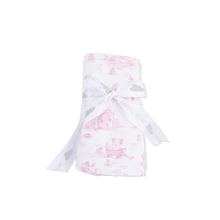 Load image into Gallery viewer, Puppy Toile Swaddle Blanket
