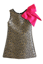 Load image into Gallery viewer, Cheetah Print Aline Dress w/ Pink Bow
