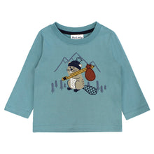 Load image into Gallery viewer, Beaver Top w/ Navy Terry Pant Set
