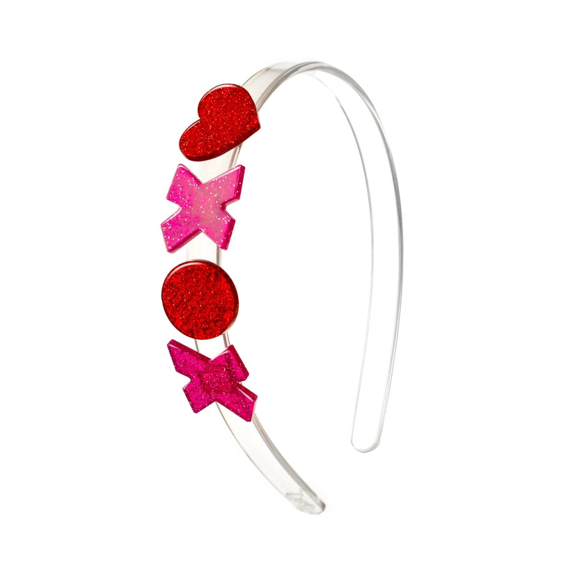 XOXO Pink/Red Glitter Headband