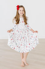 Load image into Gallery viewer, Clara&#39;s Christmas Ruffle Twirl Dress
