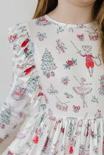 Load image into Gallery viewer, Clara&#39;s Christmas Ruffle Twirl Dress

