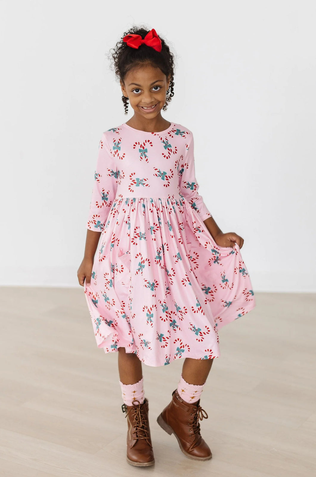 Candy Cane Cutie Pocket Twirl Dress