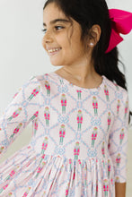 Load image into Gallery viewer, Pink Nutcracker Pocket Twirl Dress
