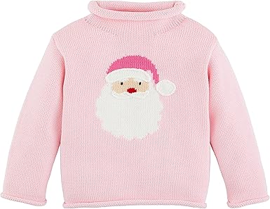 Pink Santa Roll Neck Sweater