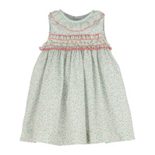 Load image into Gallery viewer, Tiny Tulips Smocked Dress - Green
